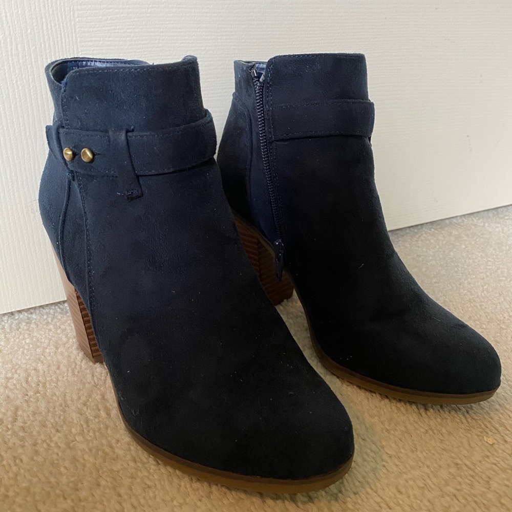 Navy booties